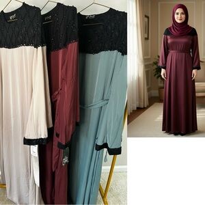 Elegant Women's Dress with Black Accents